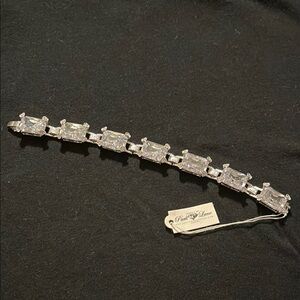 Park Lane Silver and White Geometric Bracelet